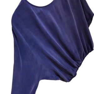 Joie Silk Open Back Indigo Top